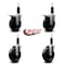Service Caster 5'' Soft Rubber Swivel 1-1/8'' Expanding Stem Caster Set 2 Total Lock Brakes, 4PK SCC-EXTTL20S514-SRS-2-S-2-118 - alternate 2